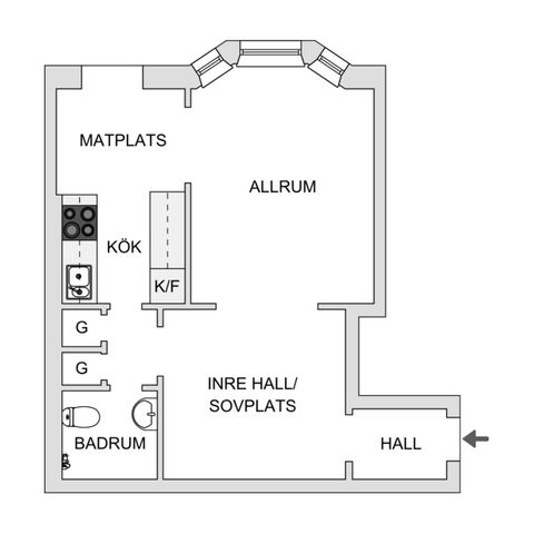 Bostadsrätt, Bondegatan 24, Södermalm - SoFo, Stockholm