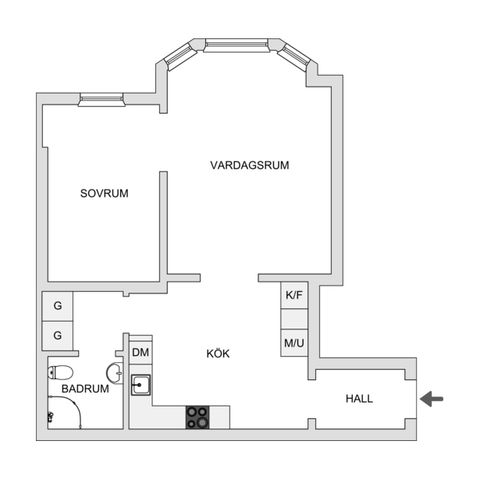Bostadsrätt, Bondegatan 24, Södermalm - SoFo, Stockholm