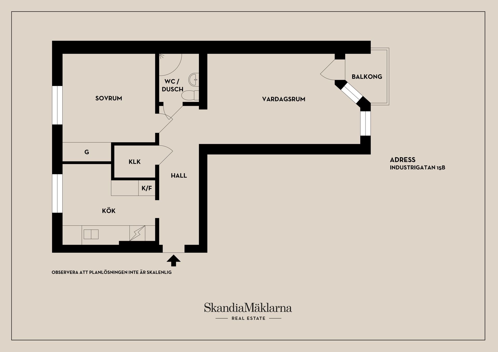 Bostadsrätt, Industrigatan 15B, Högbrunn, Nyköping