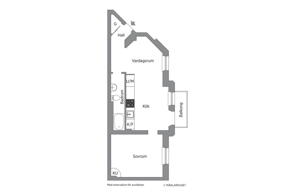 Bostadsrätt, Parkgatan 12 A, 2 Tr, Kungsholmen, Stockholm
