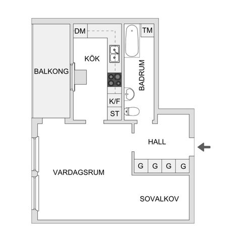 Bostadsrätt, Leopoldsgatan 32, Nyby, Uppsala