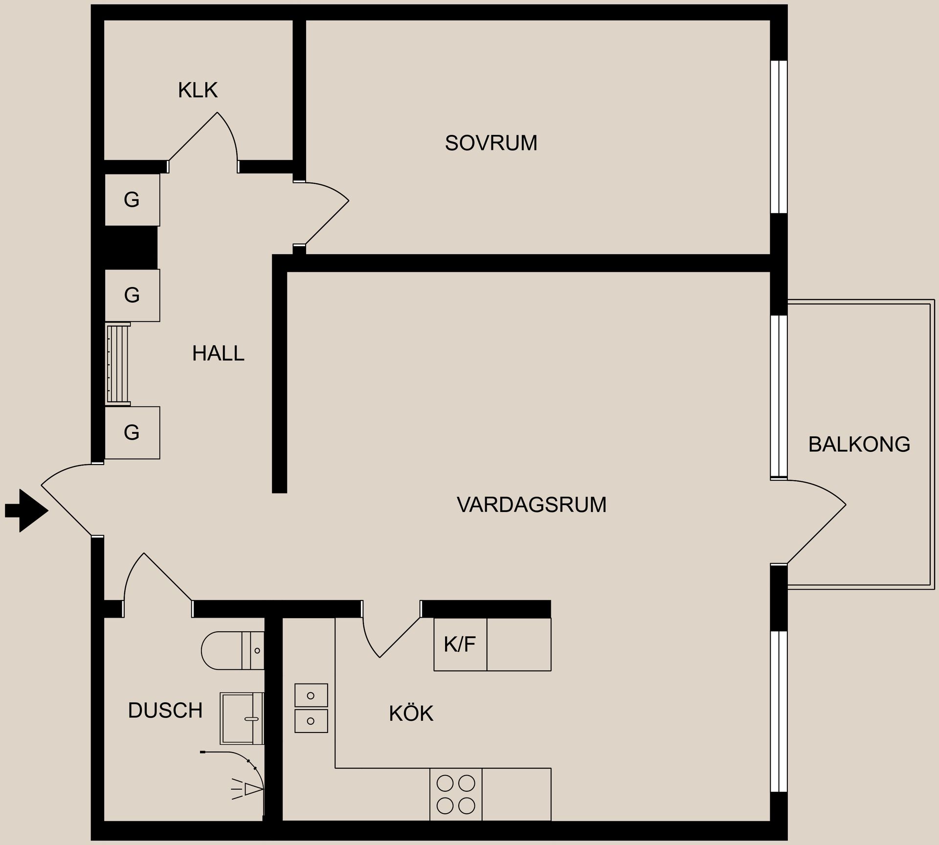 Bostadsrätt, Gröna vägen 29A, Centralt, Finspång