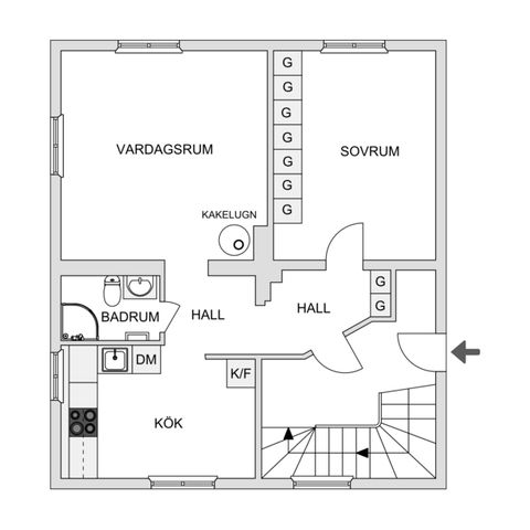 Bostadsrätt, S:t Pauligatan 2A, Bäckalyckan, Jönköping
