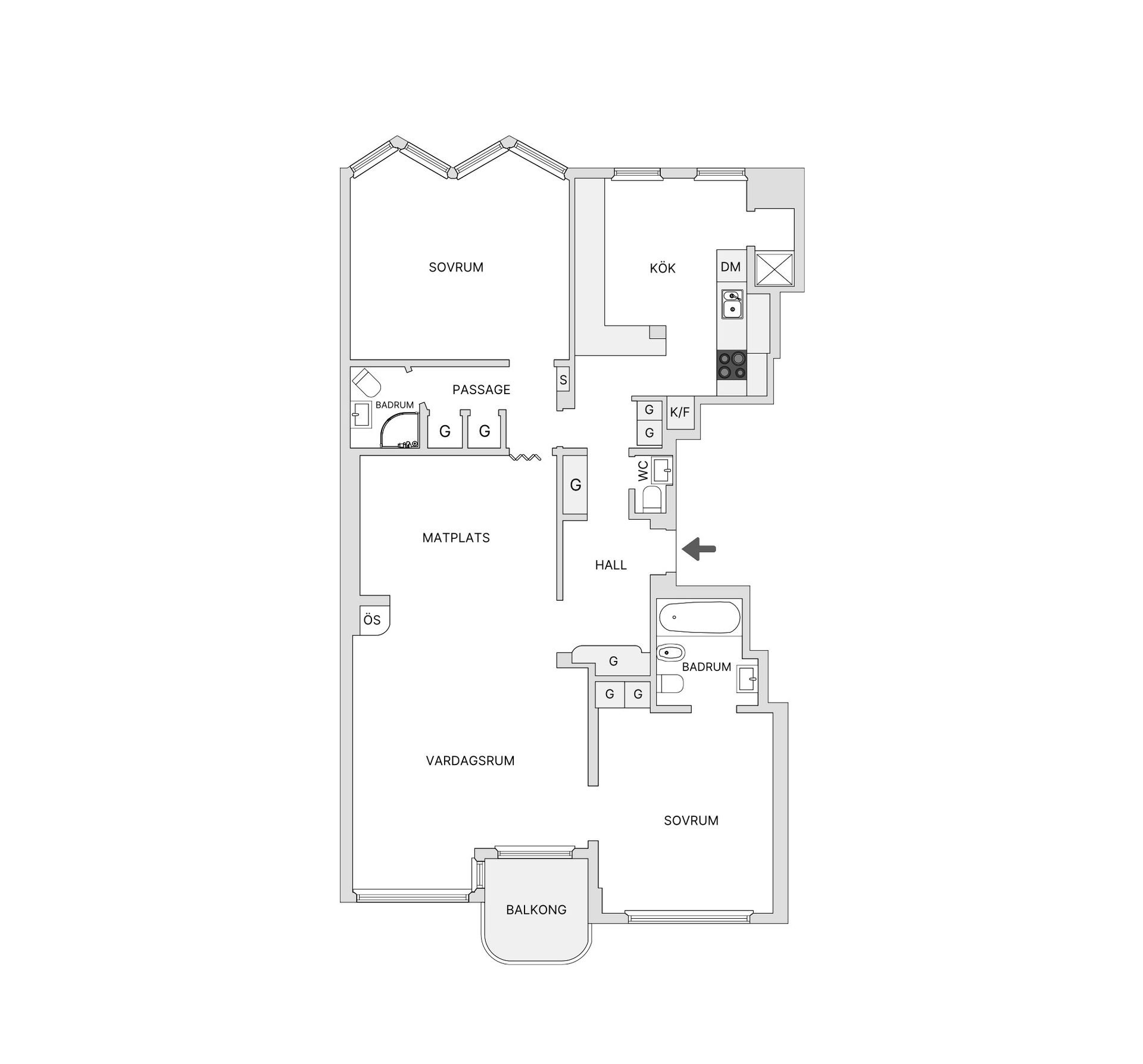 Bostadsrätt, Rigagatan 4, 5 tr, Östermalm, Stockholm