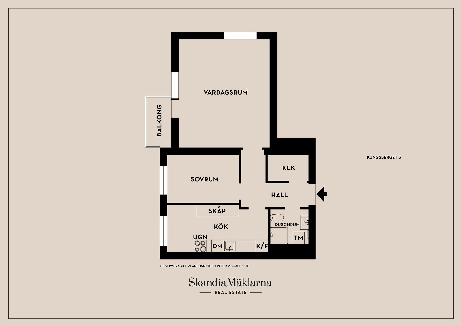 Bostadsrätt, Kungsberget 3, Centralt/Tannefors, Linköping