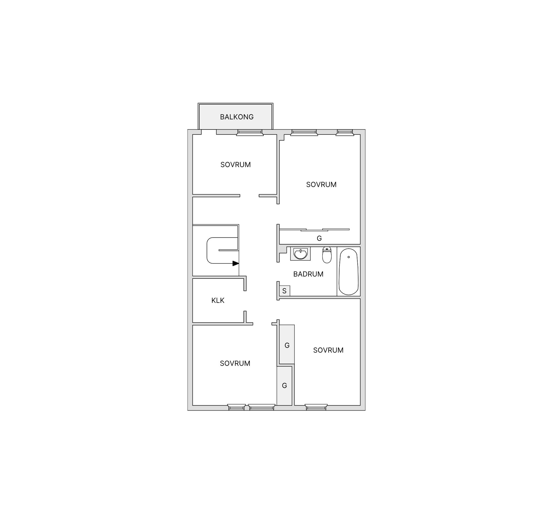 Villa, Radhus, Kadettstigen 7, Stadsdel Norr, Östersund