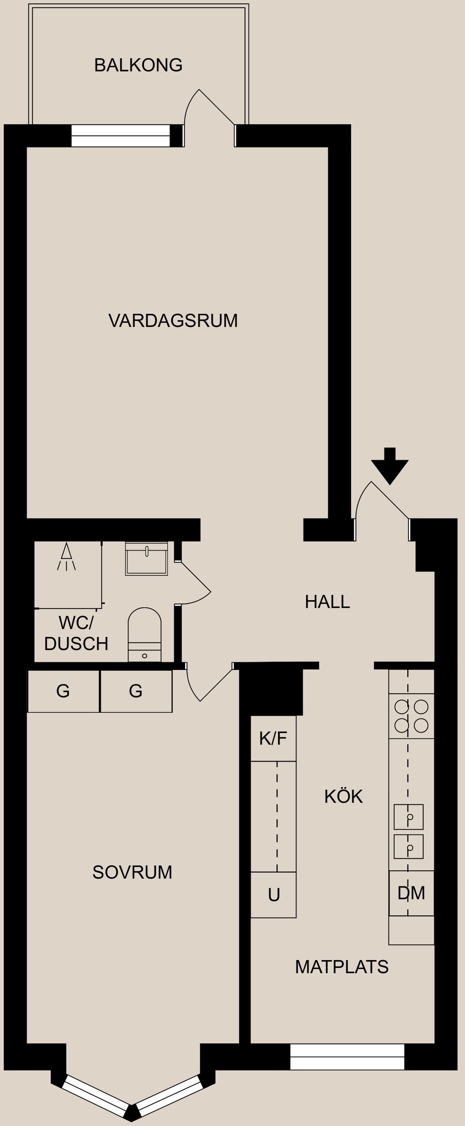 Bostadsrätt, Smedstugugatan 8, Haga, Norrköping