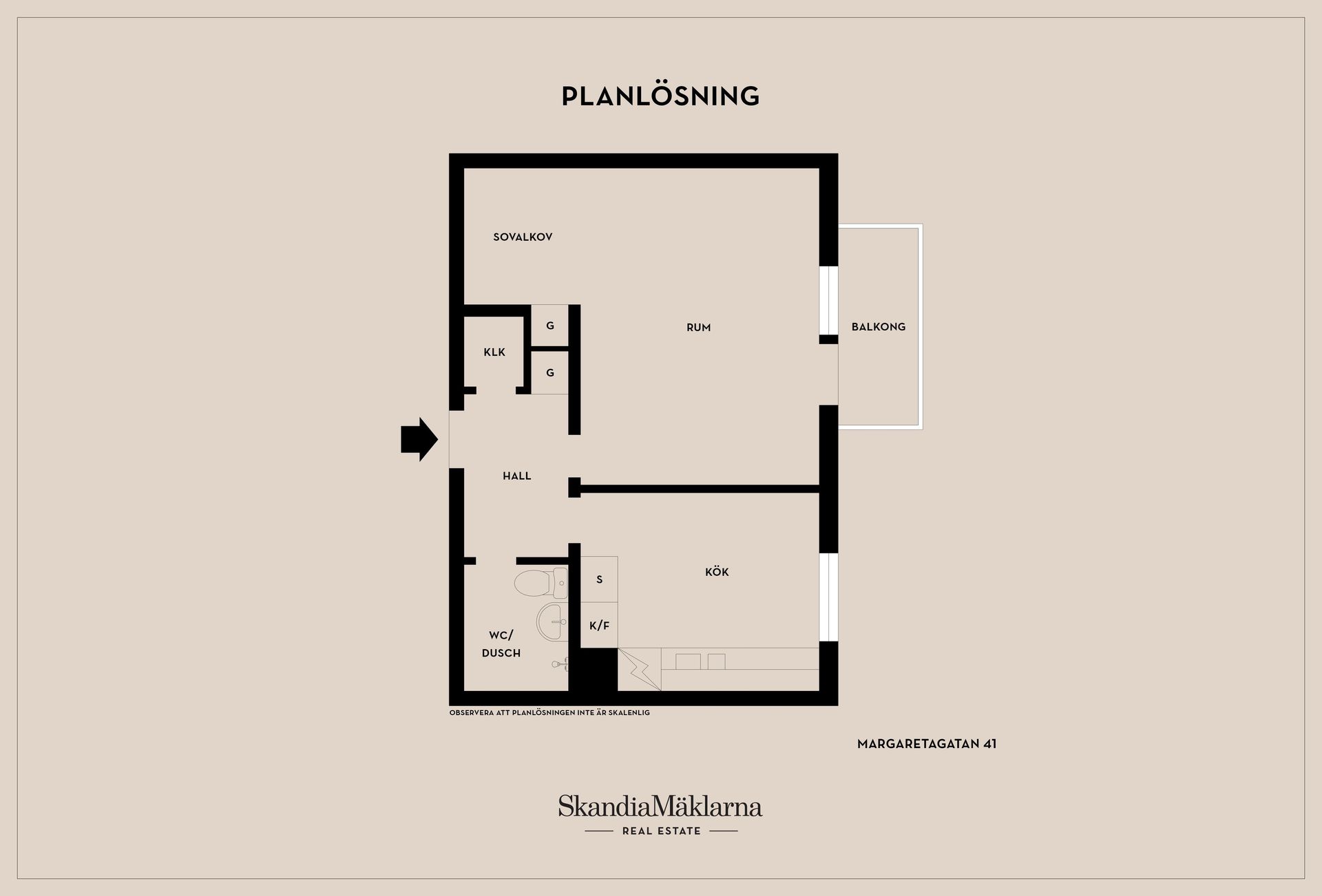 Bostadsrätt, Margaretagatan 41, Fredriksberg, Falköping