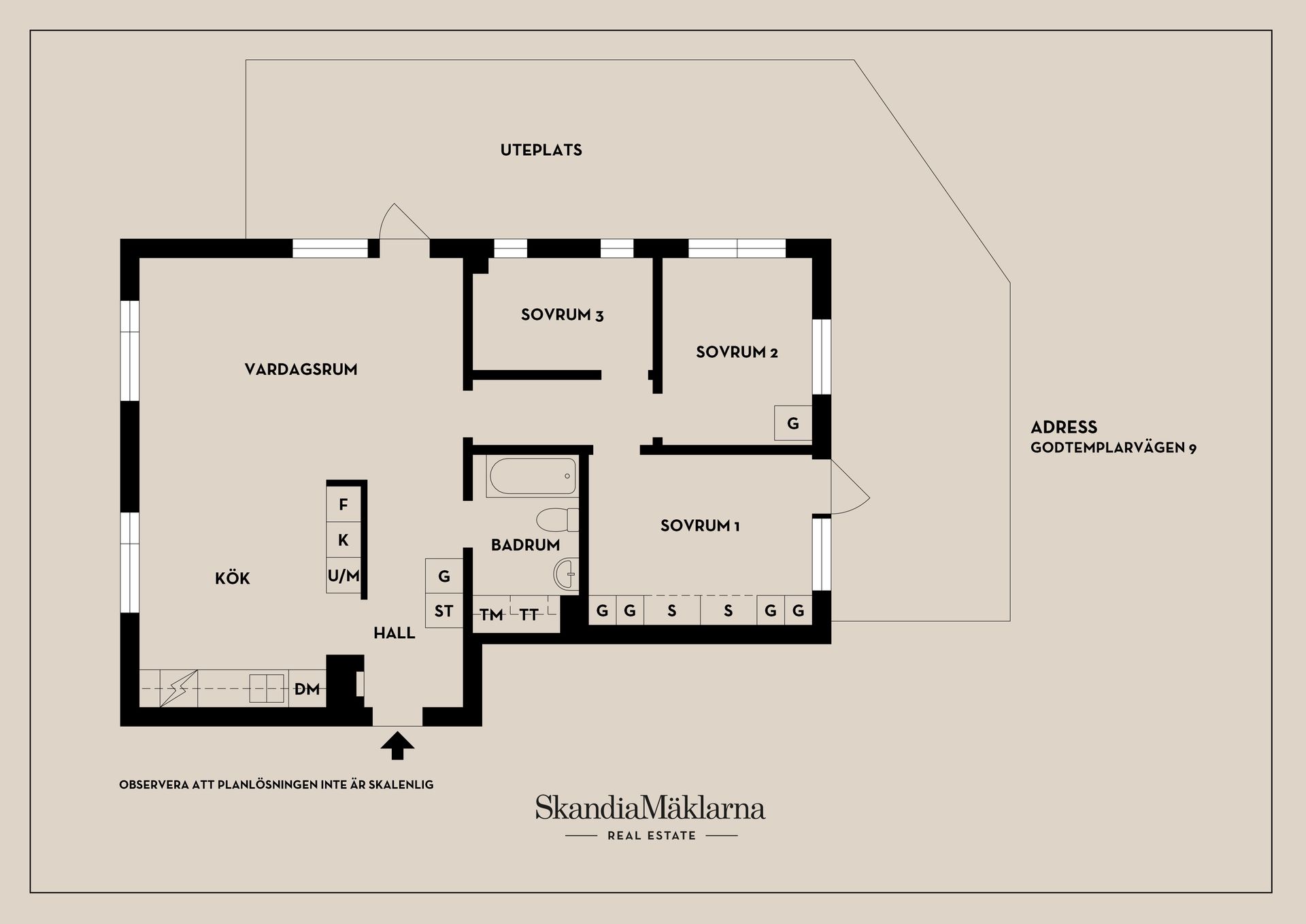 Bostadsrätt, Godtemplarvägen 9, Tollare, Nacka