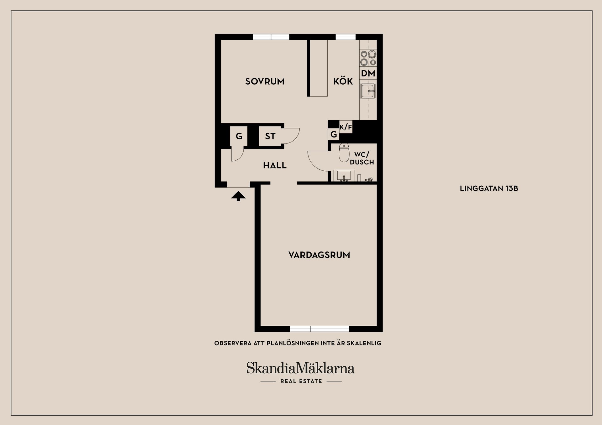 Bostadsrätt, Linggatan 13B, Vasastaden, Linköping