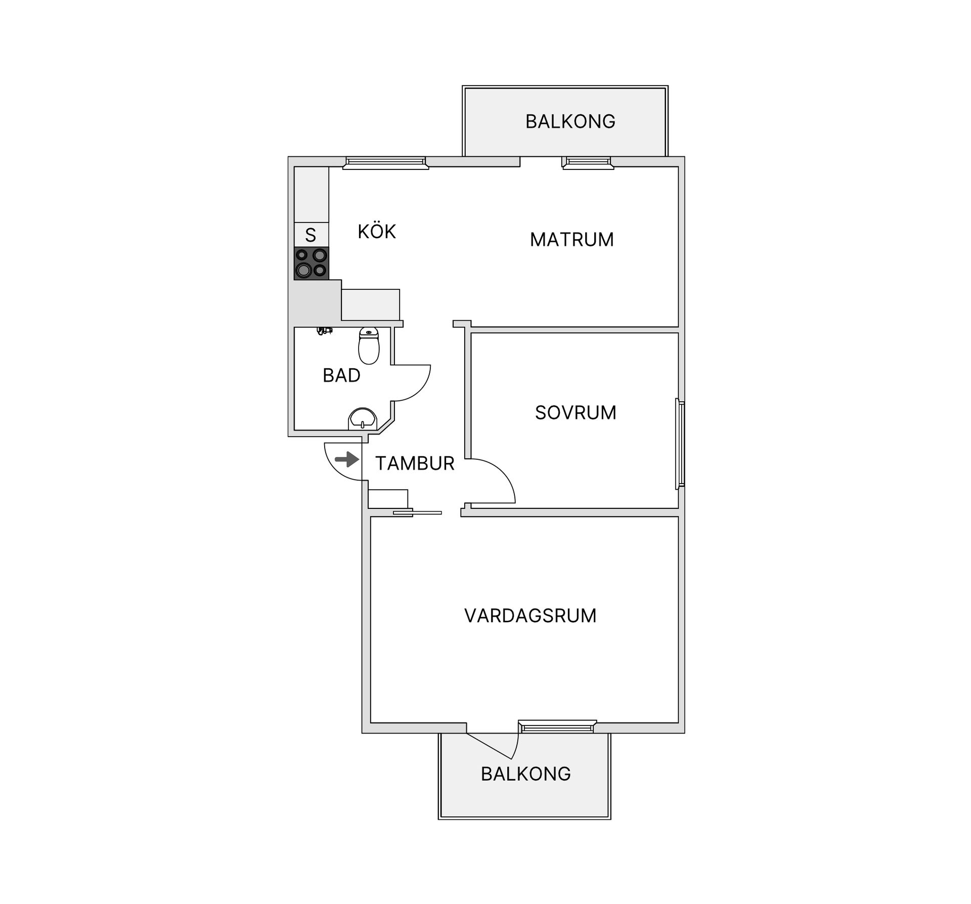 Bostadsrätt, Kungshögsgatan 6, Kungshög, Ljungby