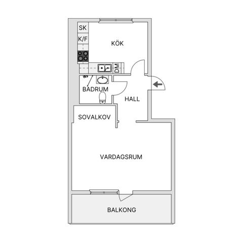 Bostadsrätt, Köpmangatan 50C, Östersund