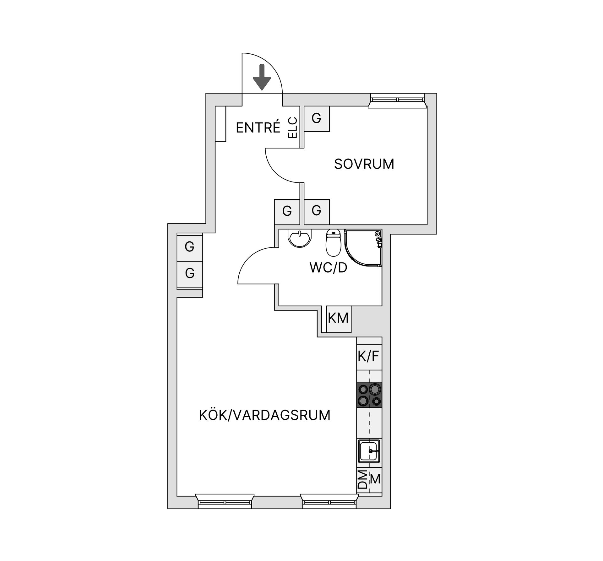 Bostadsrätt, Klostergatan 13B, Jönköping Väster, Jönköping