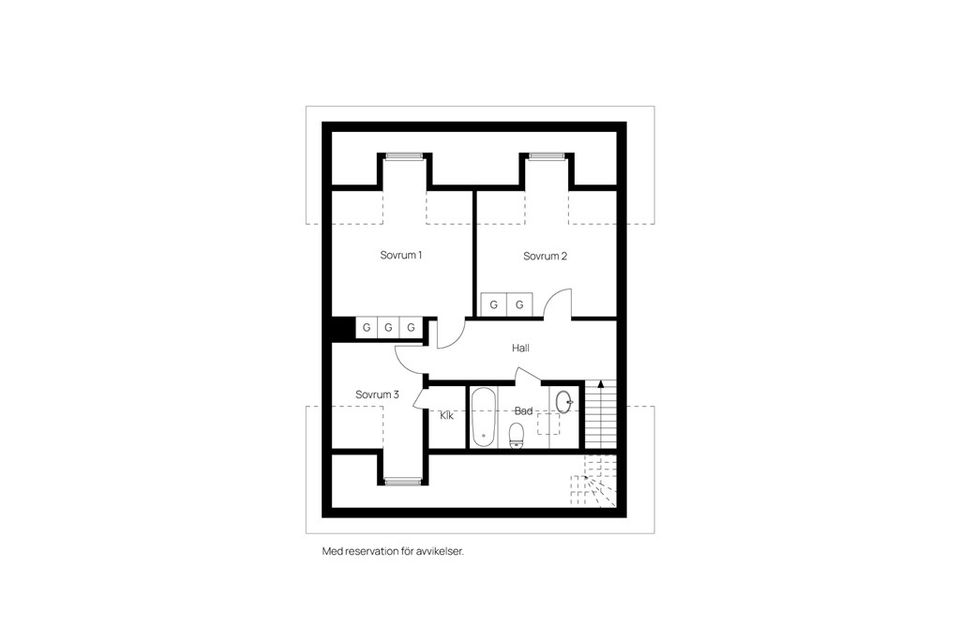 Radhus, Fagottgatan 36, Gånsvik, Härnösand