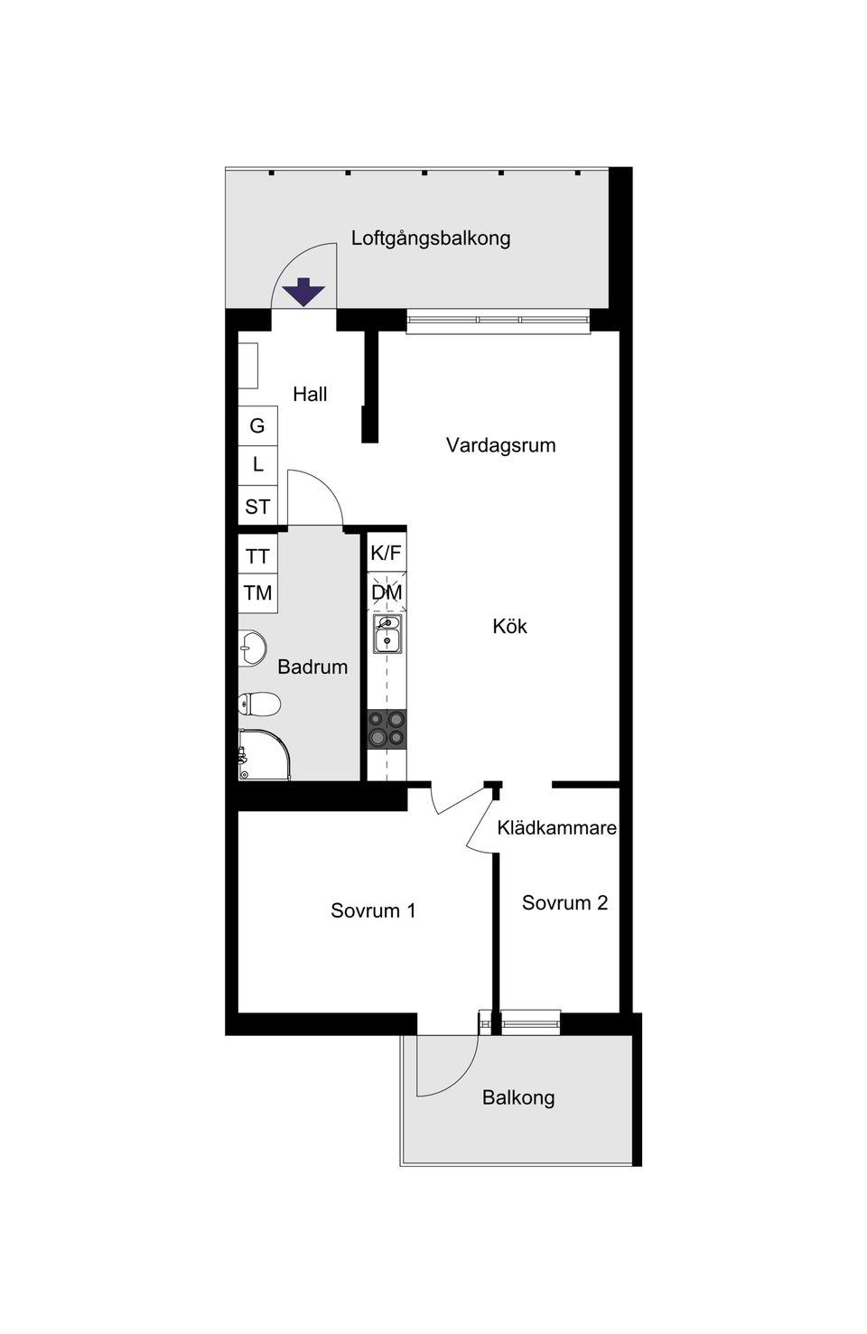 Bostadsrätt, Mariehällstorget 7, 4 tr., Bromma / Annedal, Stockholm