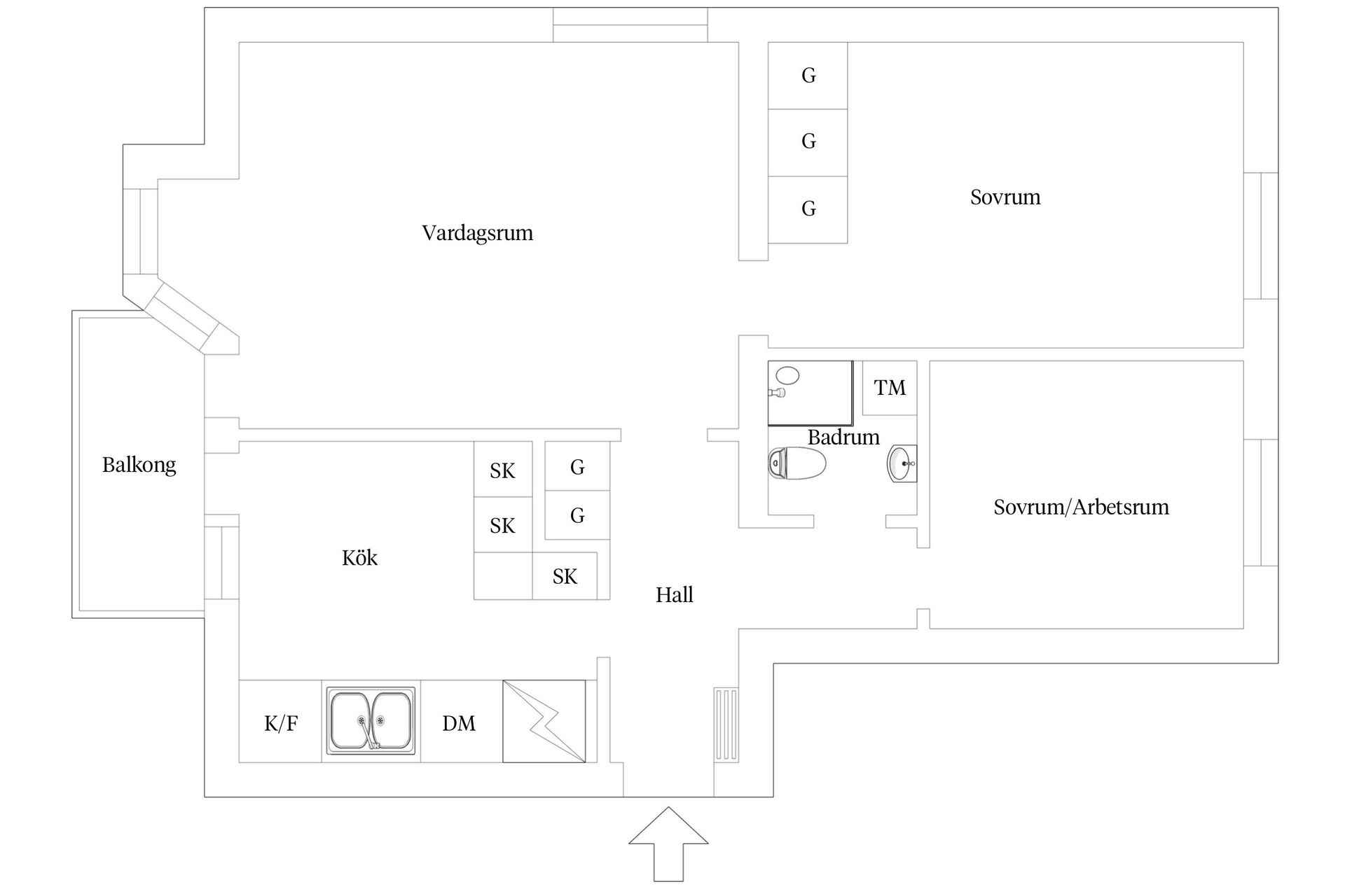Bostadsrätt, Domherrevägen 1A, Väster, Lund