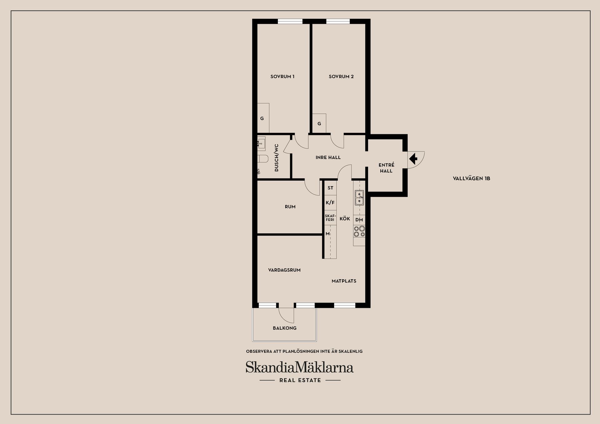 Bostadsrätt, Vallvägen 1B, Centrala Väsby, Upplands Väsby