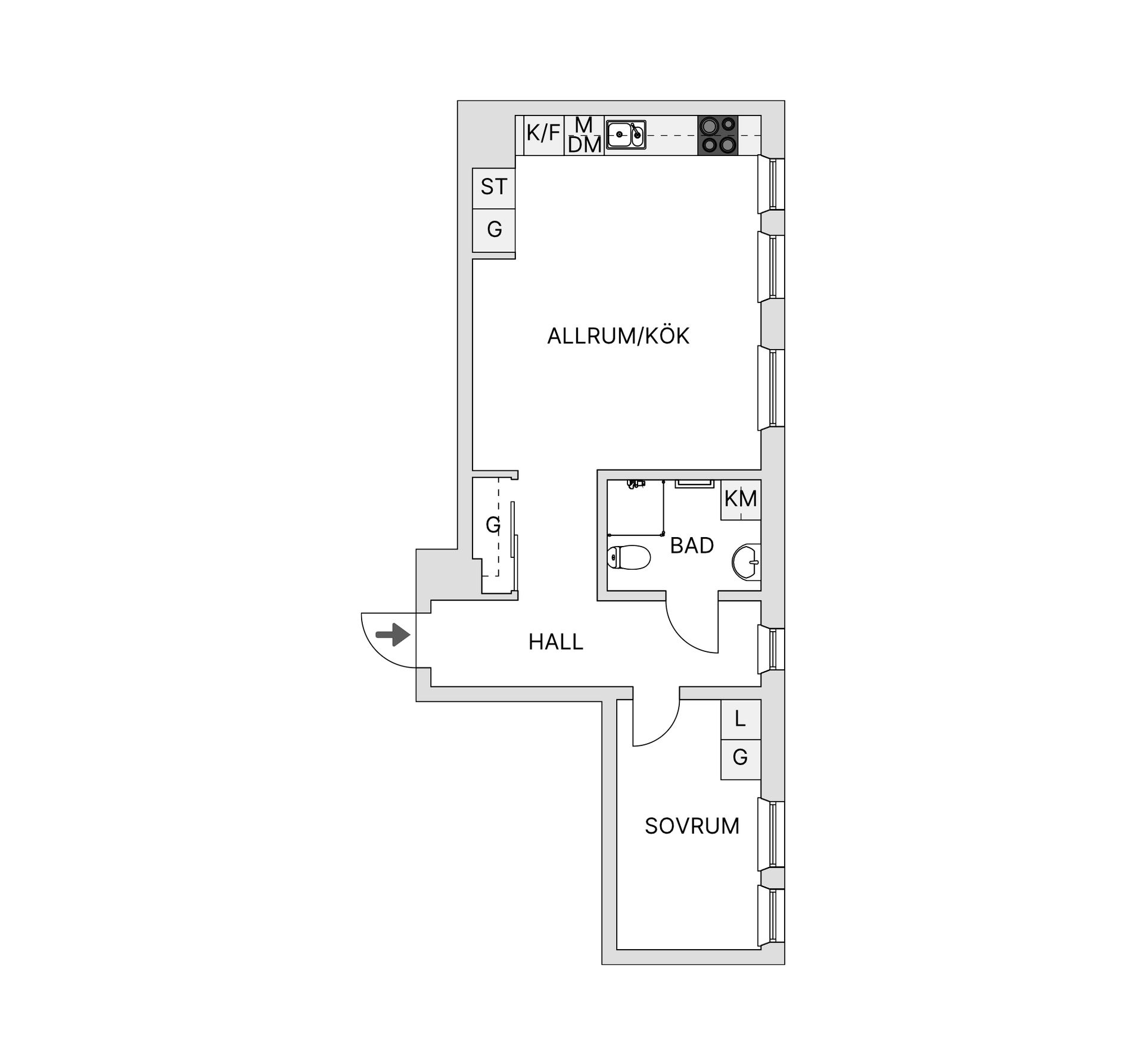 Bostadsrätt, Kansliskrivargatan 16, Rosendal, Uppsala