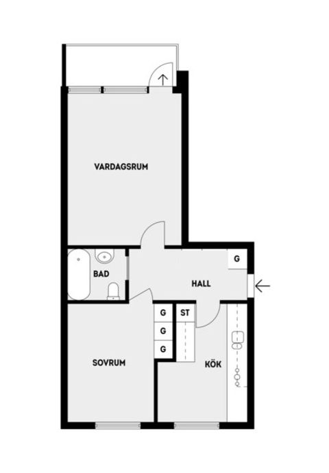 Bostadsrätt, Tvärvägen 14, Vallentuna Centrum, Vallentuna