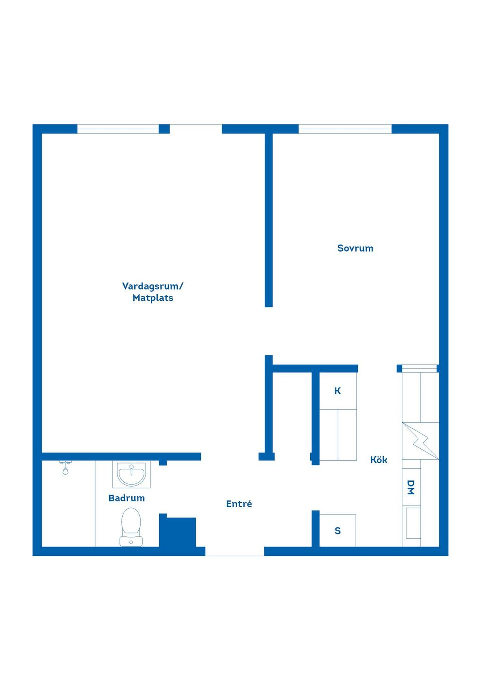 Bostadsrätt, Nybrogatan 17B, Centralt, Falun