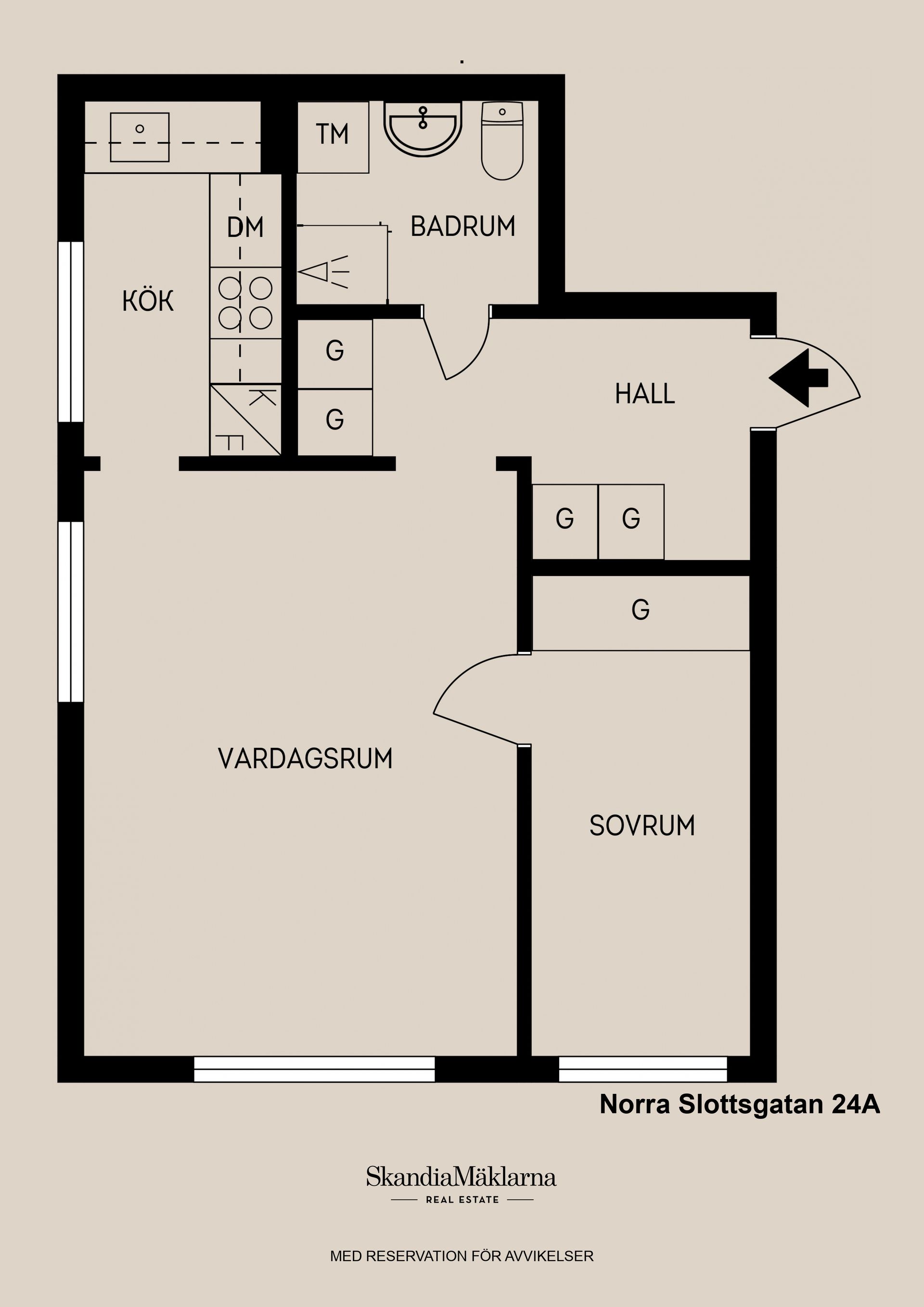 Bostadsrätt, Norra Slottsgatan 24A, Centralt, Gävle