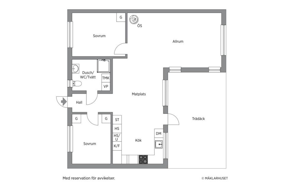 Bostadsrätt, Södra Äppelrosvägen 38 B - andel 5, Vik, Simrishamn