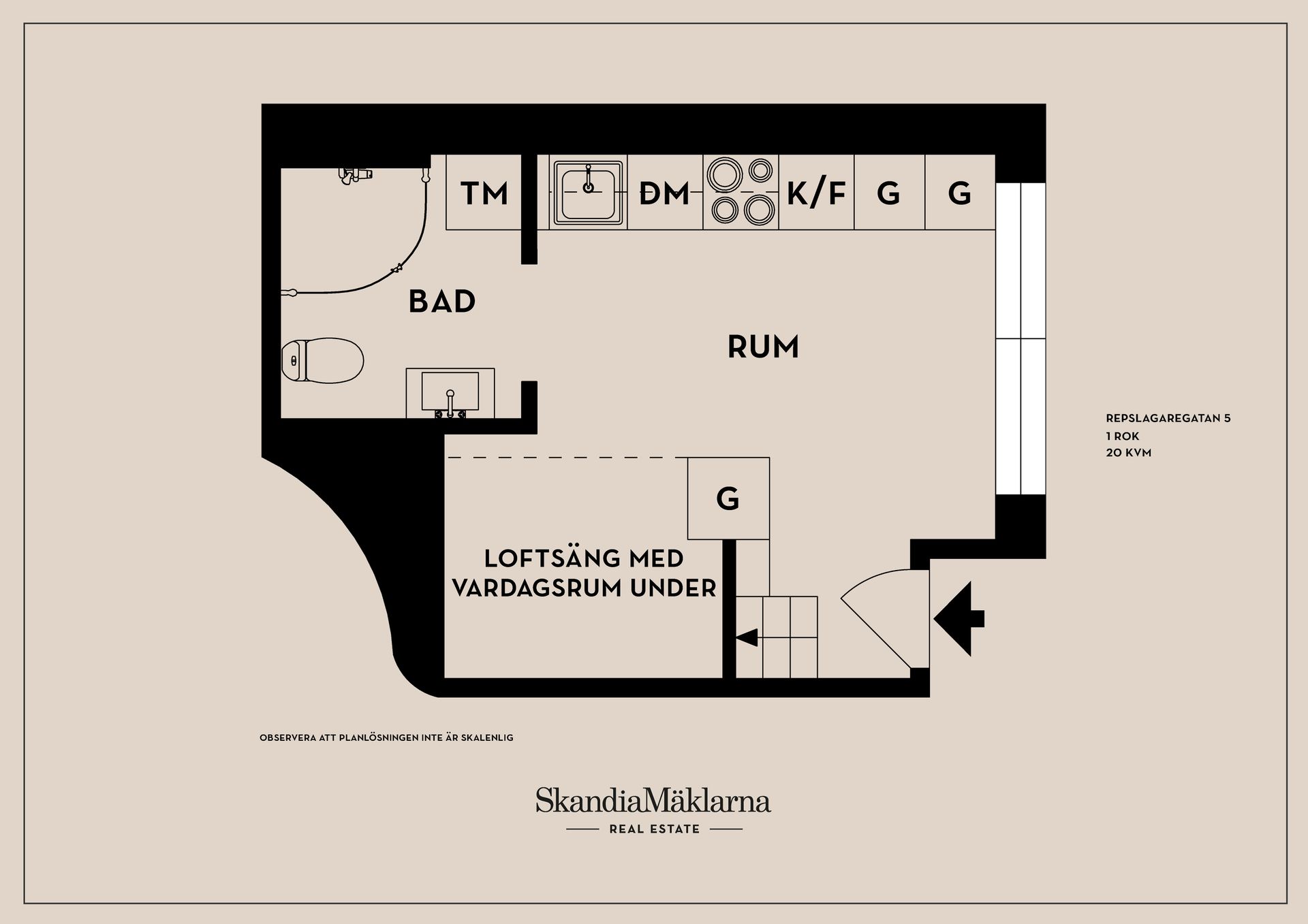 Bostadsrätt, Repslagaregatan 5, Centralt, Linköping