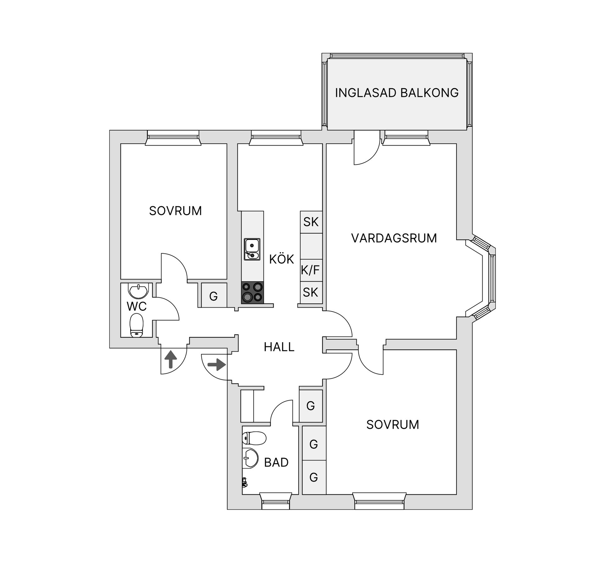 Bostadsrätt, Ynglingagatan 16C, Norrmalm, Borås