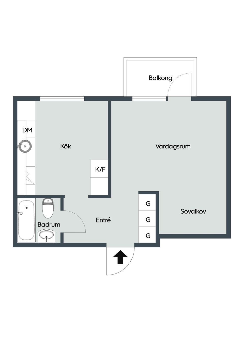 Bostadsrätt, Backstigen 1b, Vä, Kristianstad