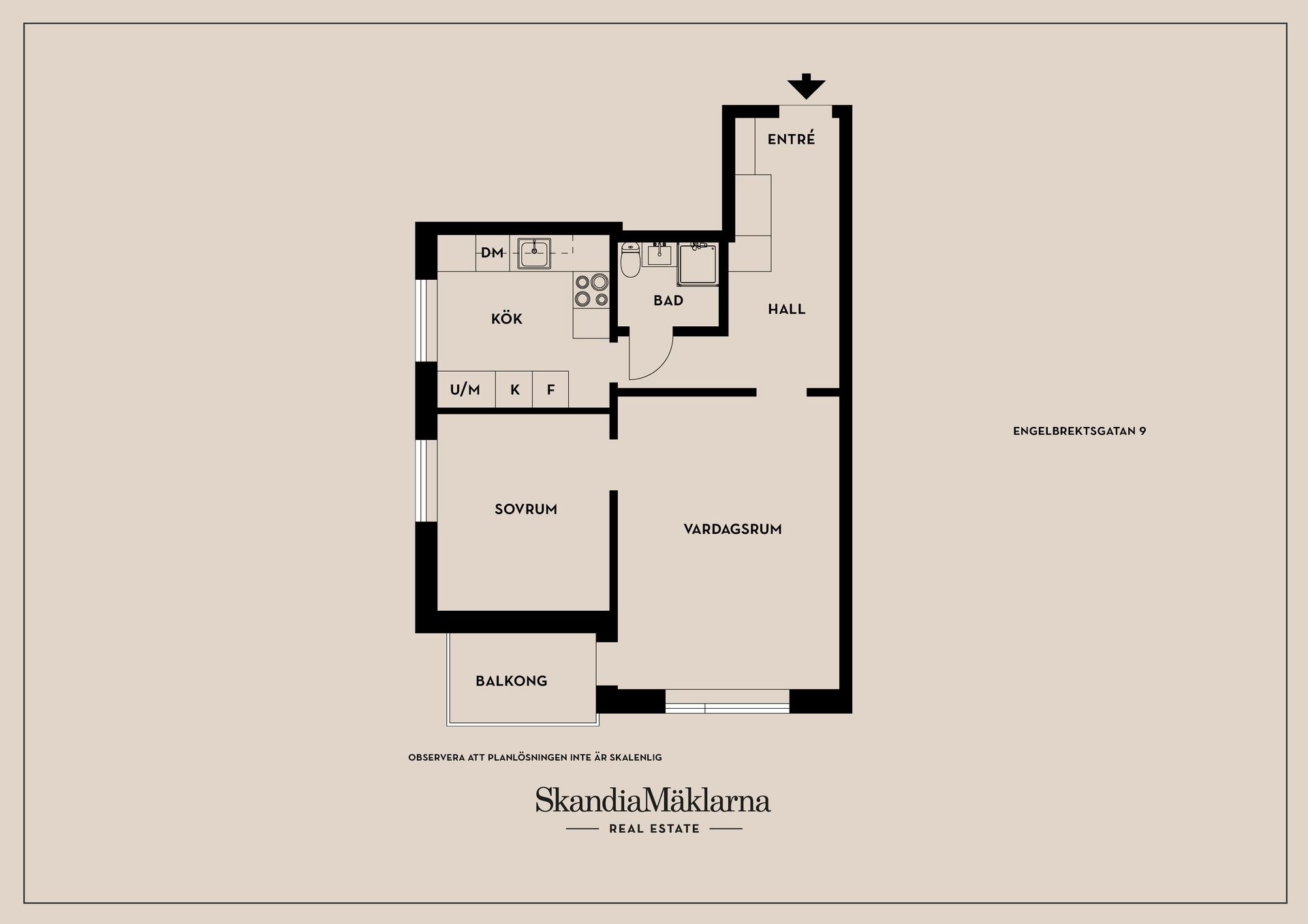 Bostadsrätt, Engelbrektsgatan 9, Centralt/Vasastaden, Linköping