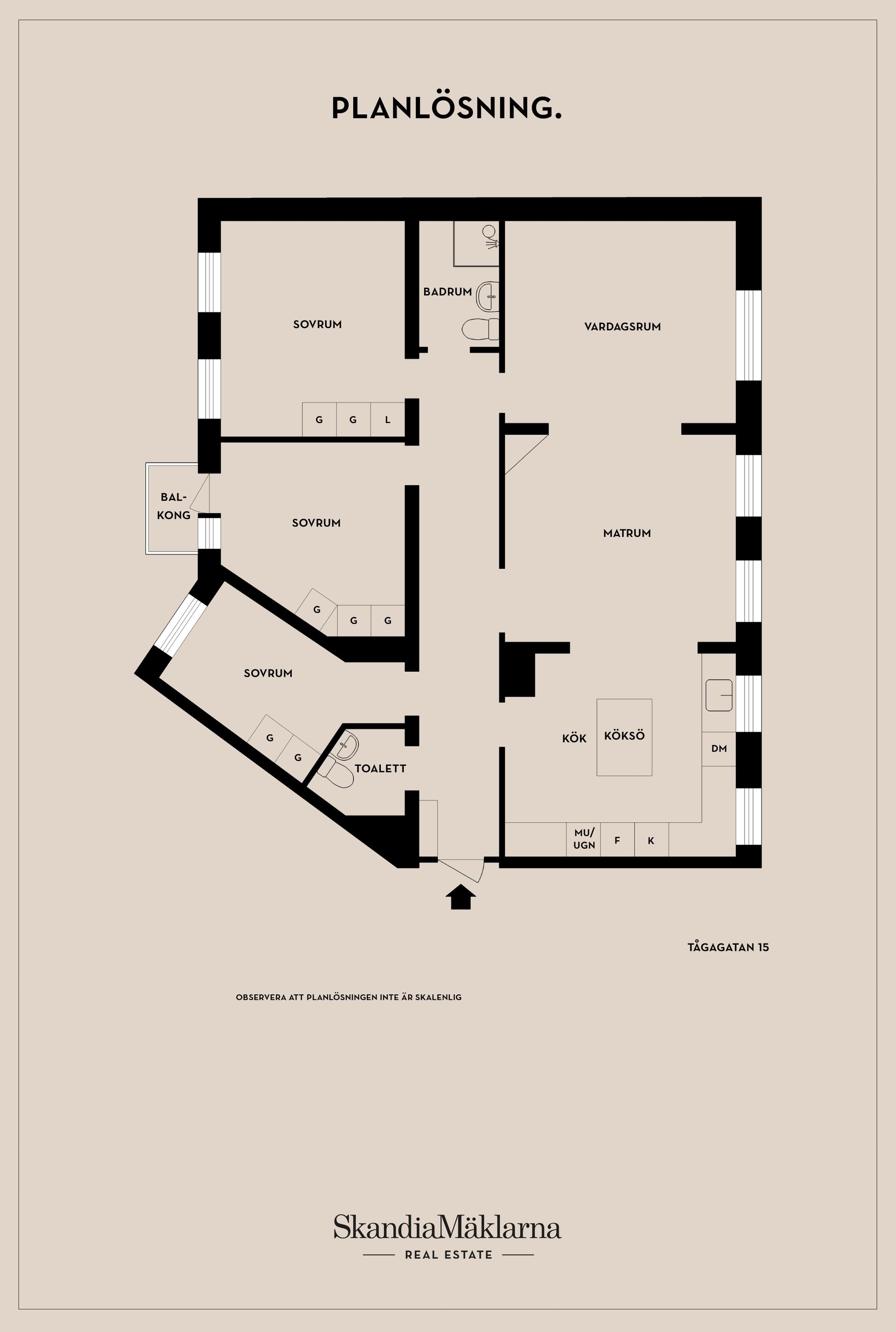 Bostadsrätt, Tågagatan 15, Norr, Helsingborg