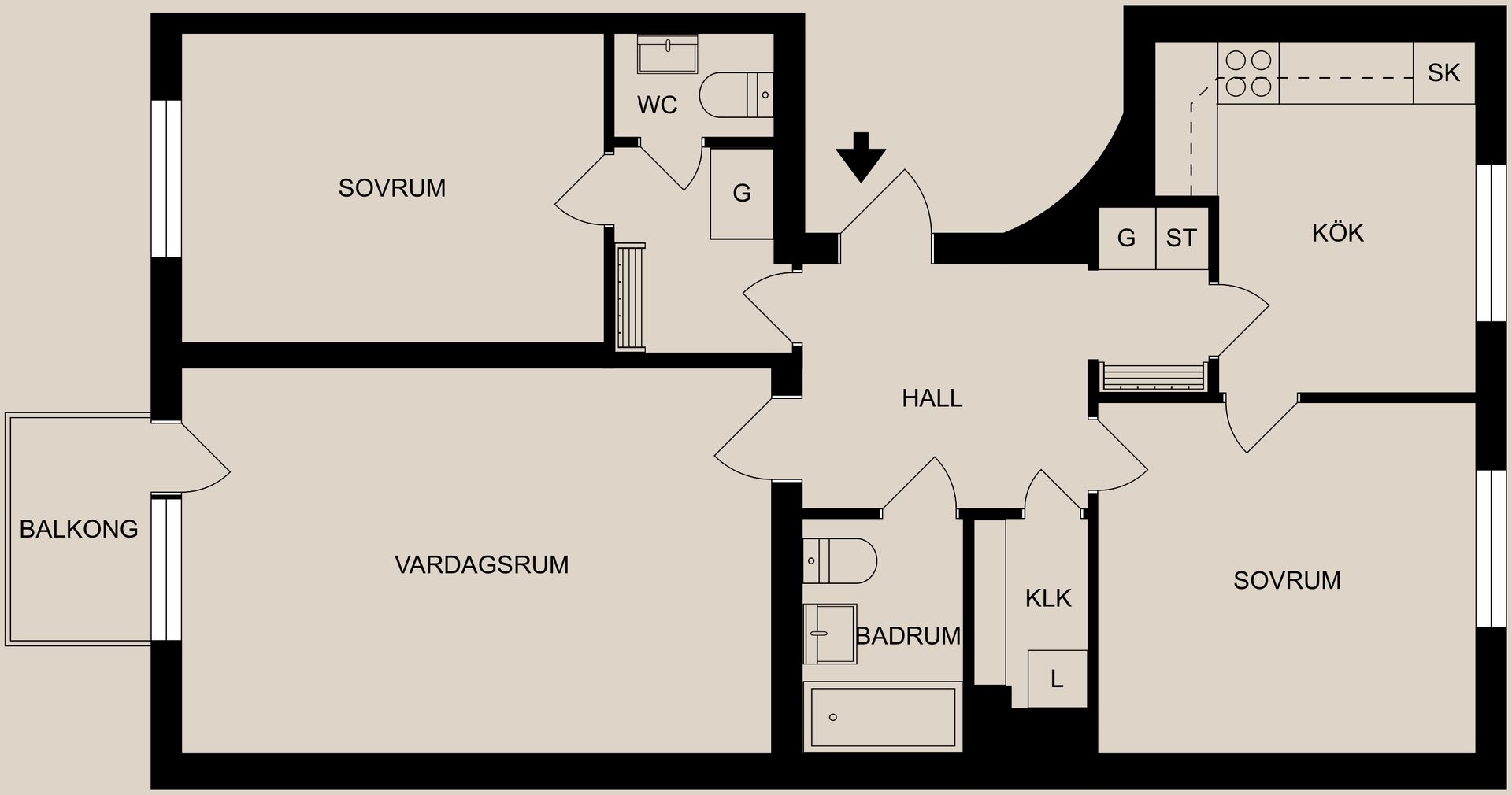 Bostadsrätt, Smedstuguplan 3, Haga, Norrköping