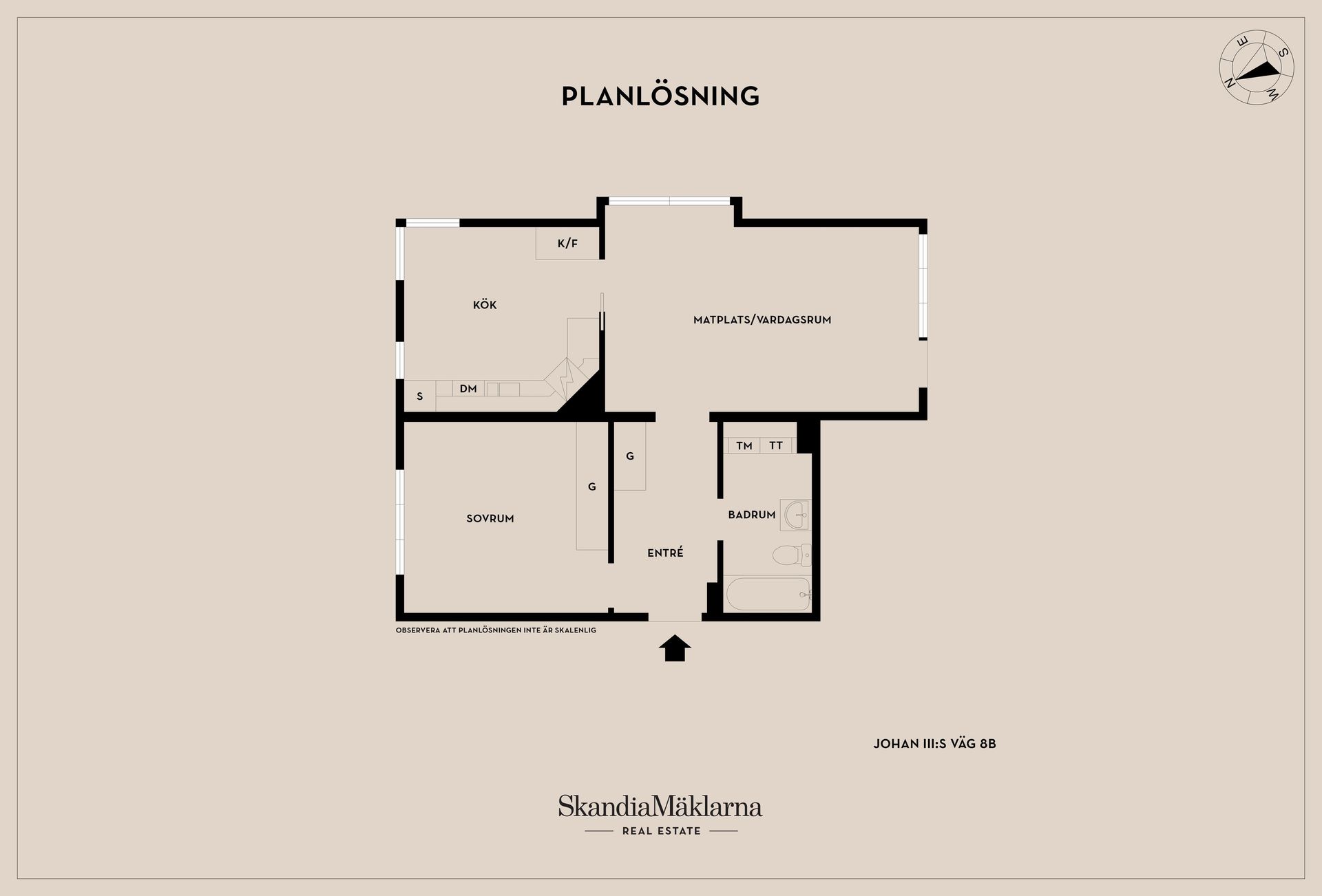 Bostadsrätt, Johan III:s väg 8B, Vadstena