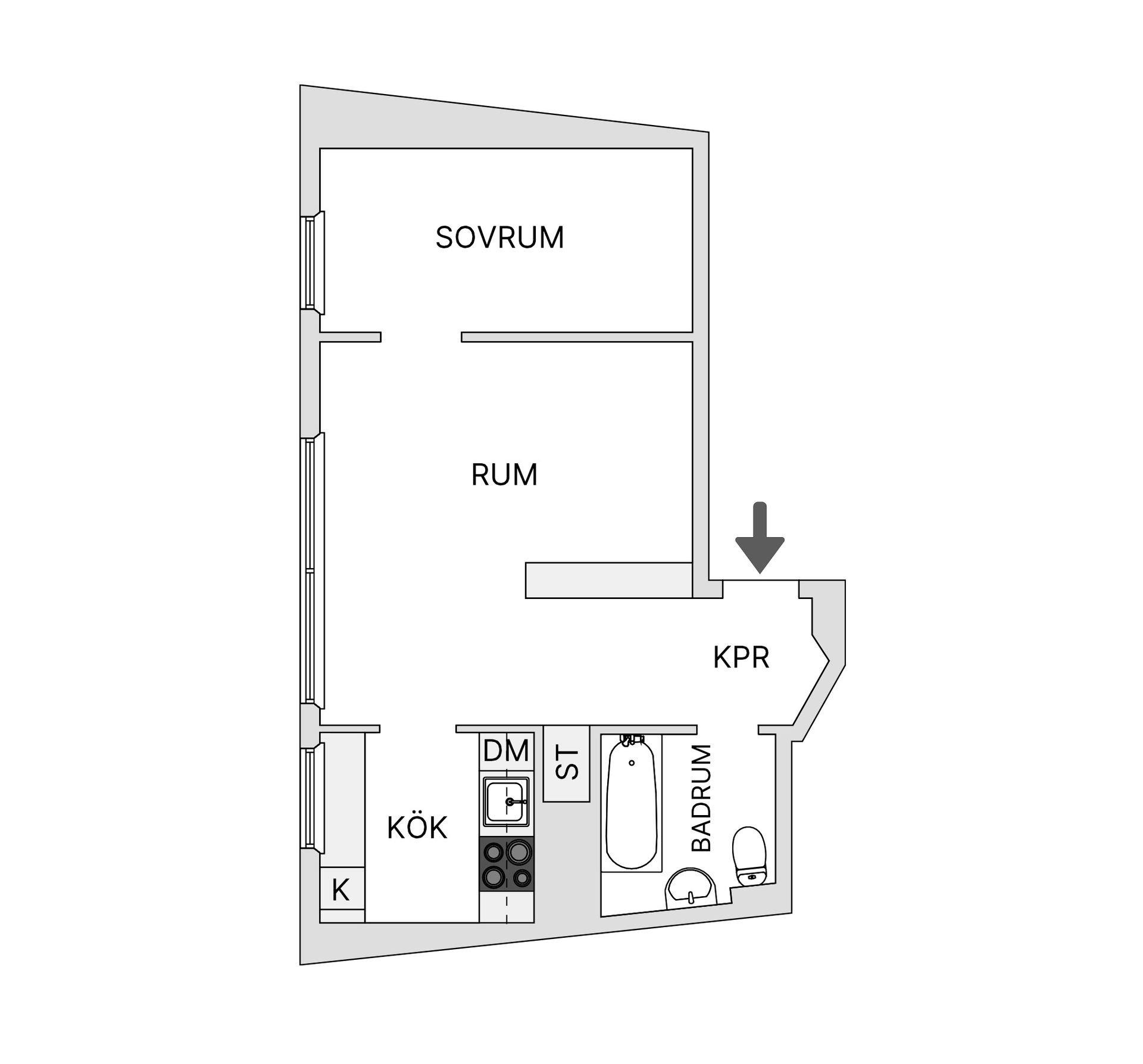 Bostadsrätt, Flintbacken 8, Södermalm - Zinkensdamm, Stockholm