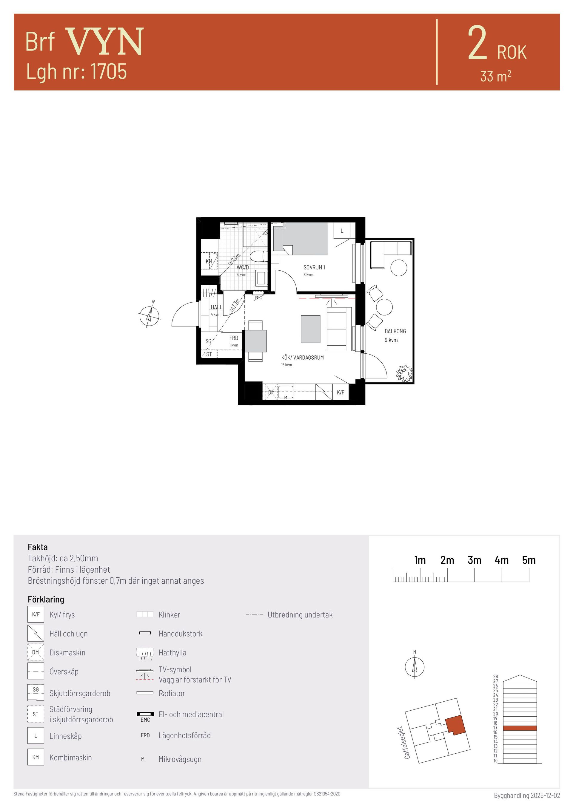 Bostadsrätt, Gaffelseglet 19 lgh 1805 Vyn, våning 8, Vega, Haninge
