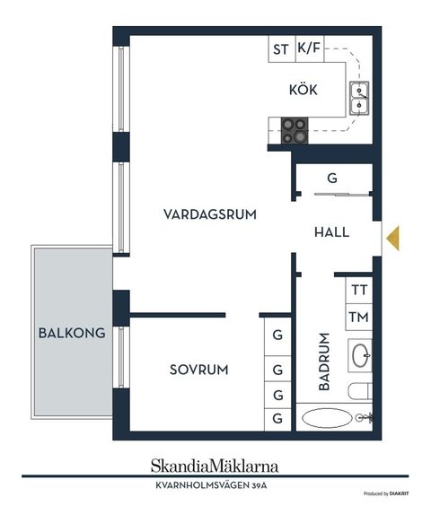 Bostadsrätt, Kvarnholmsvägen 39A, Finnboda Hamn, Nacka