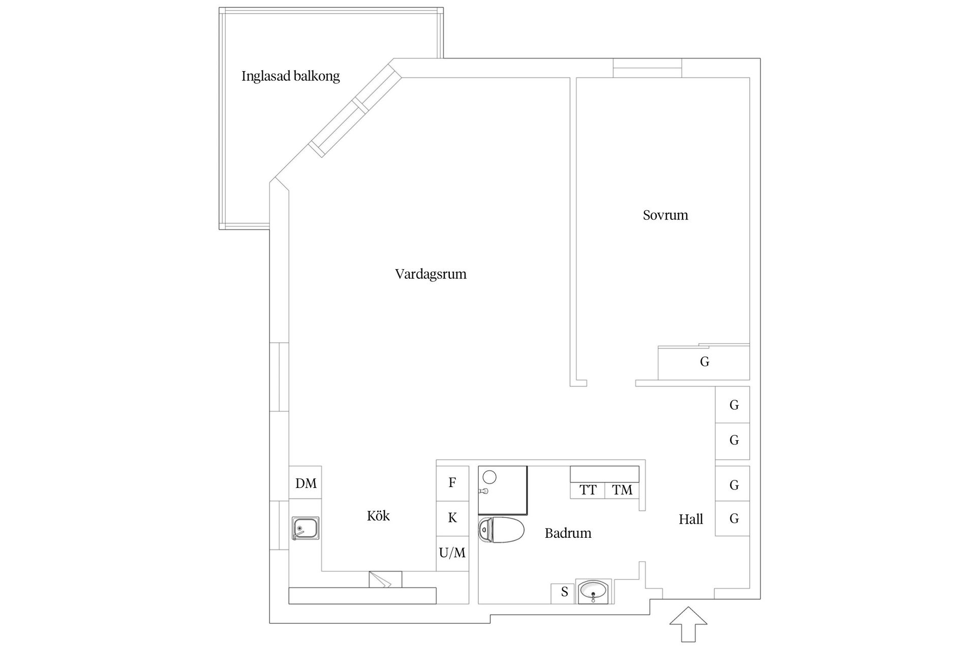 Bostadsrätt, Lantmätargränd 1, City, Jönköping