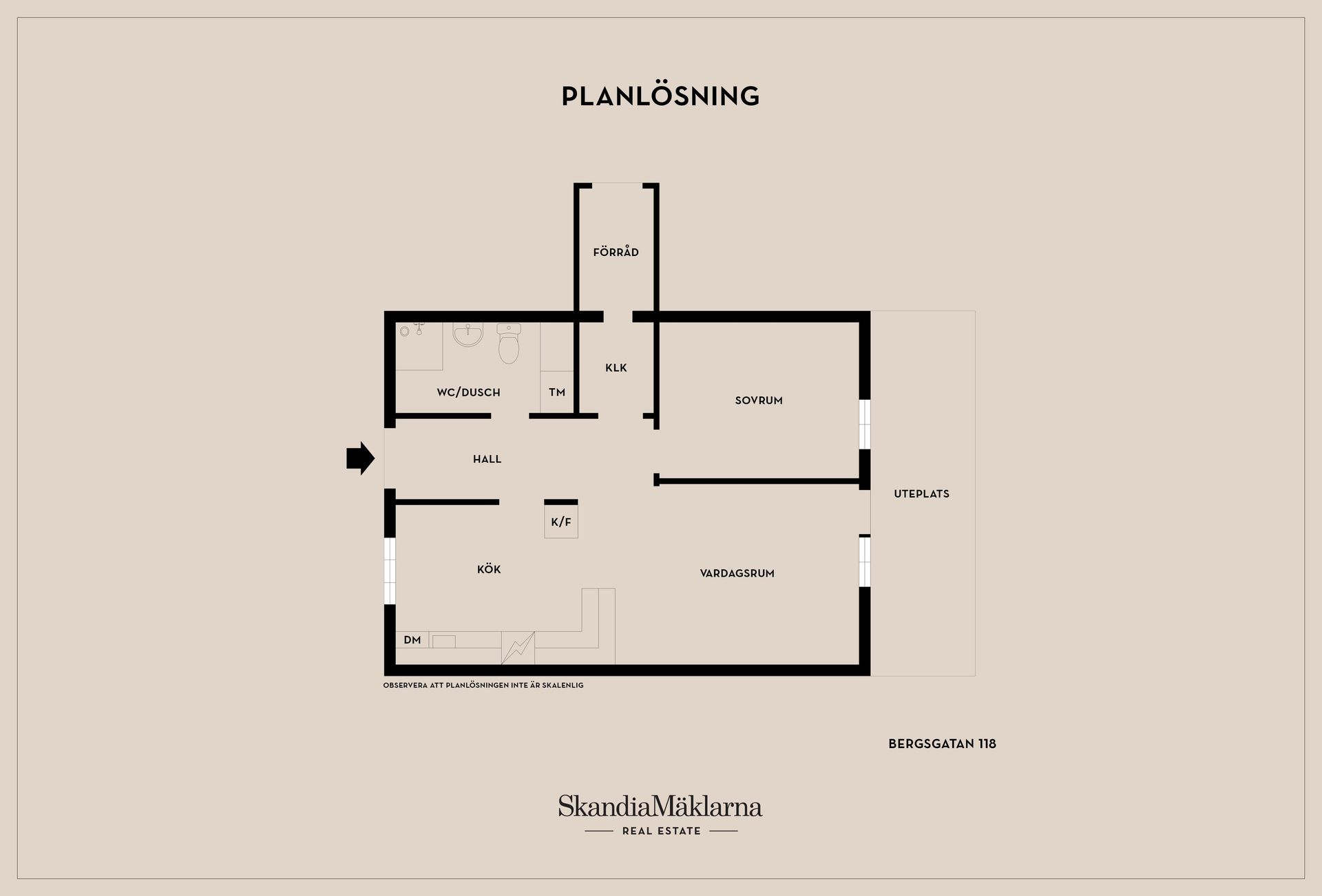 Bostadsrätt, Bergsgatan 118, Mariestad