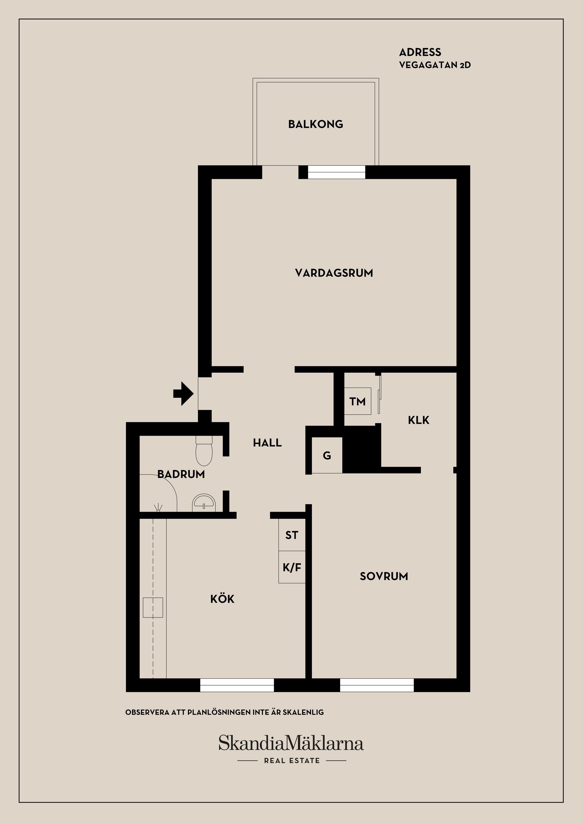 Bostadsrätt, Vegagatan 2D, Vega, Västerås
