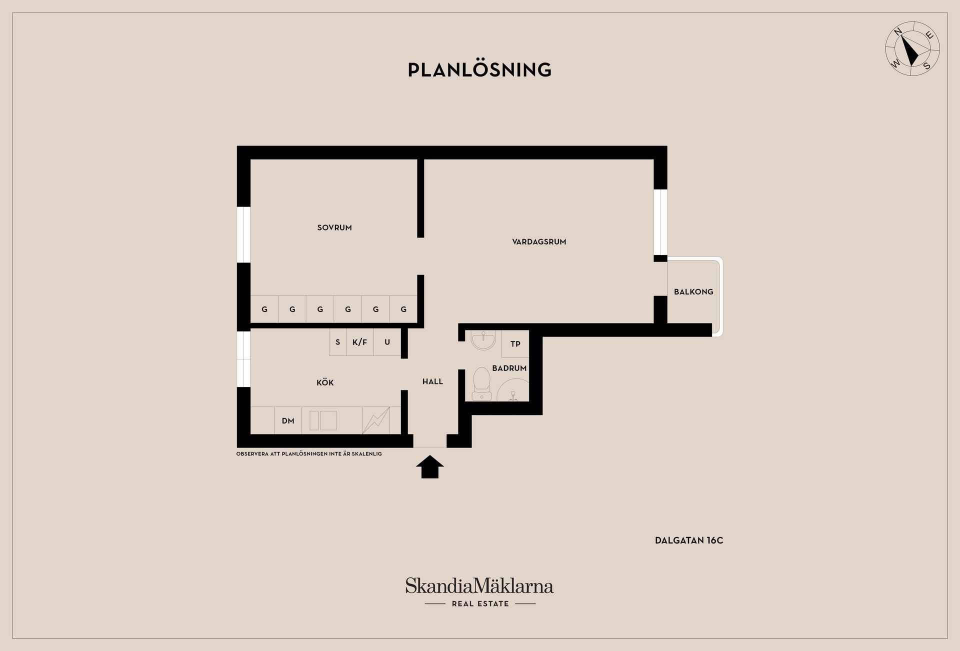 Bostadsrätt, Dalgatan 16C, Motala