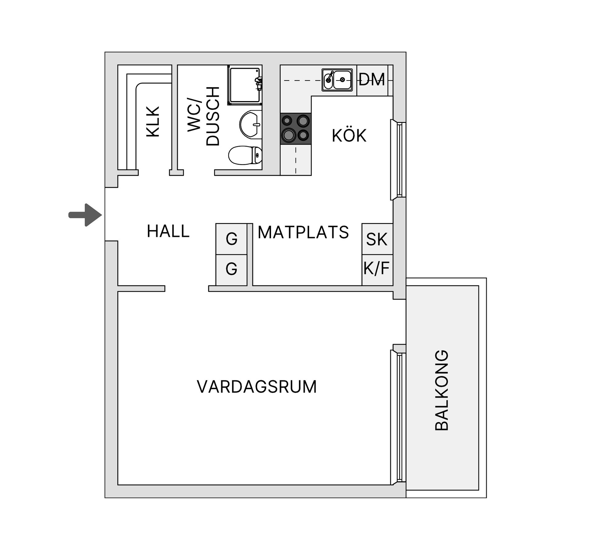 Bostadsrätt, Adress dold tillsvidare, Gräshagen, Jönköping