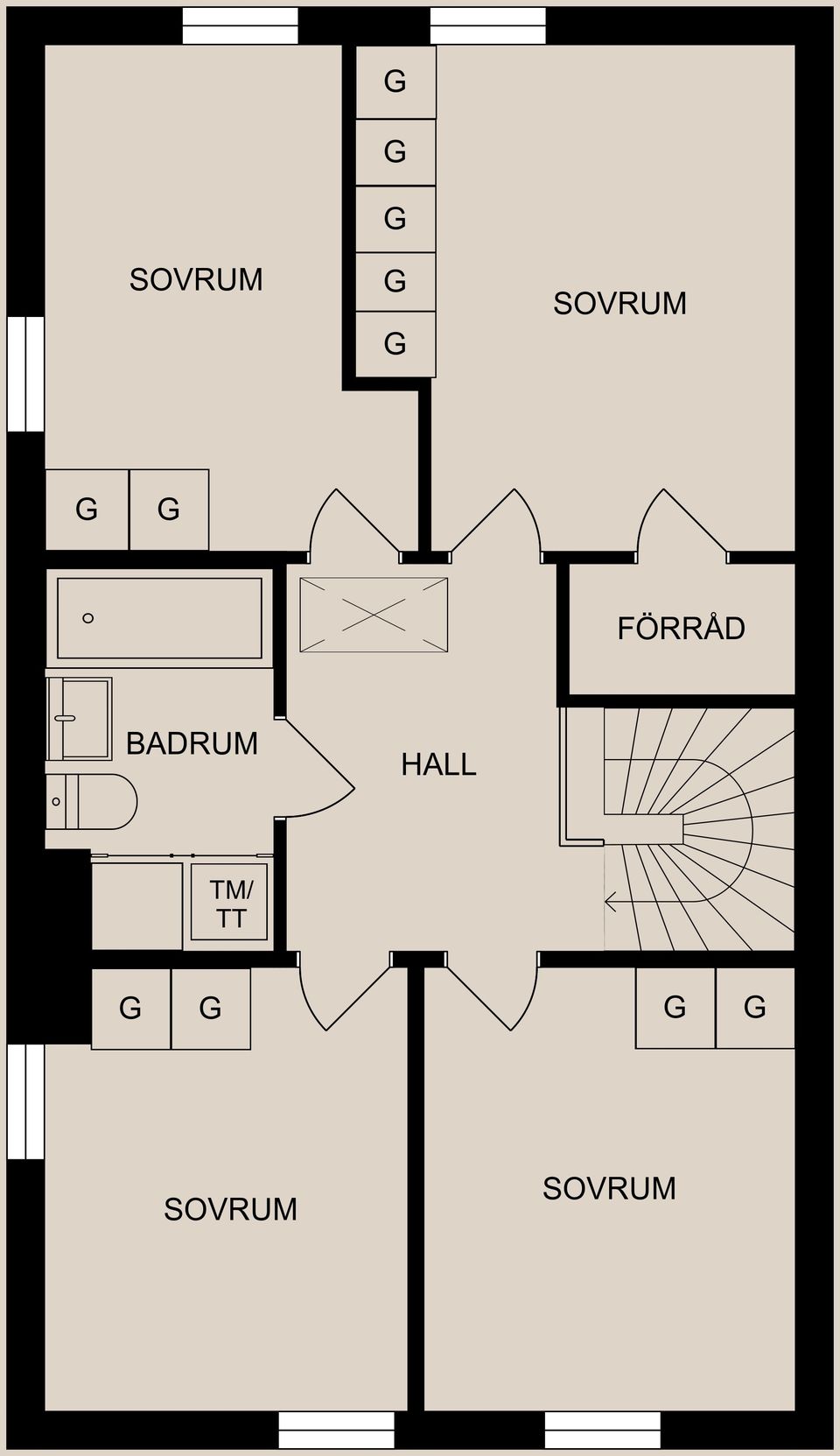 Radhus, Akrobatgatan 9A, Björkalund, Norrköping