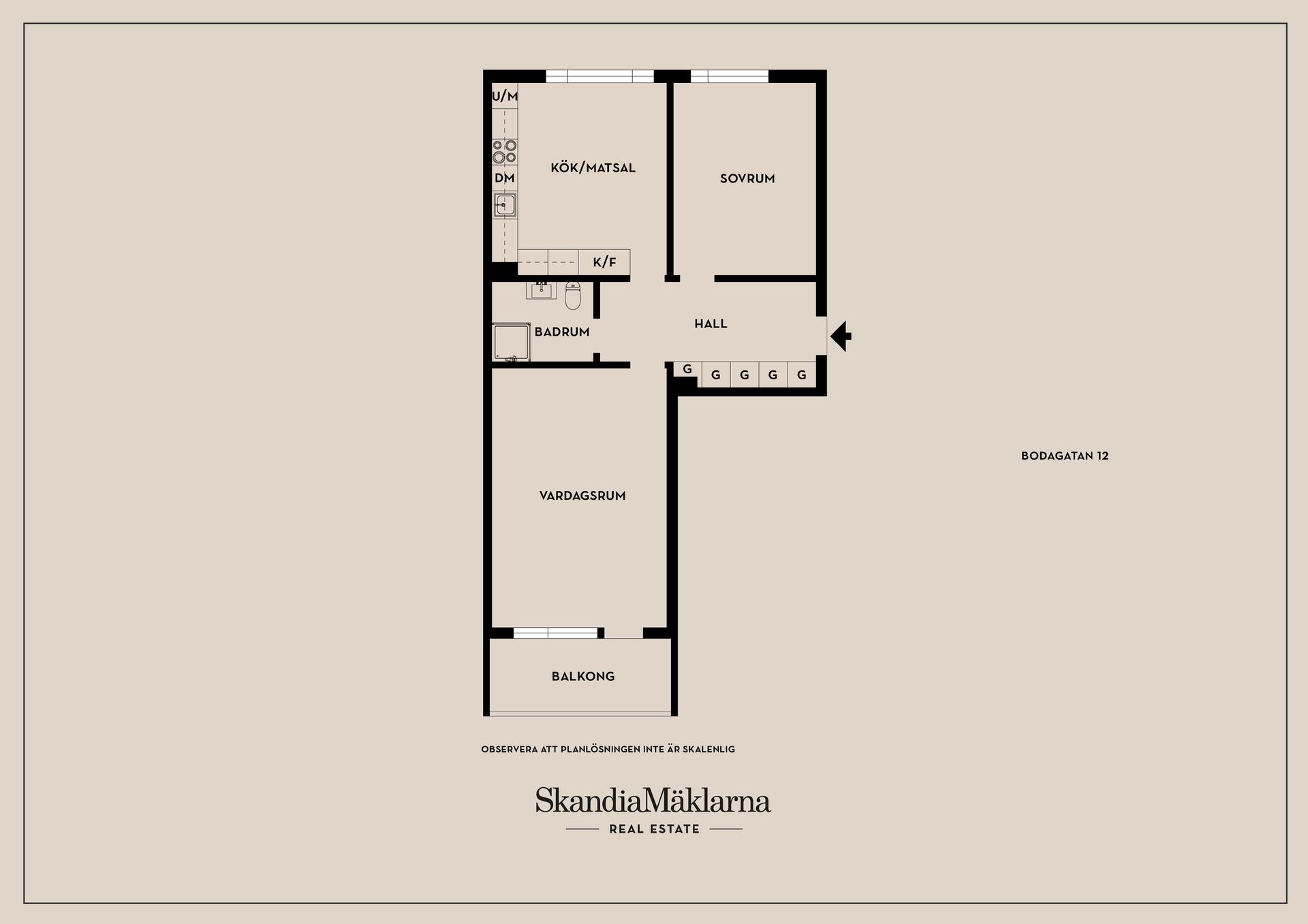 Bostadsrätt, Bodagatan 12, Boda, Borås