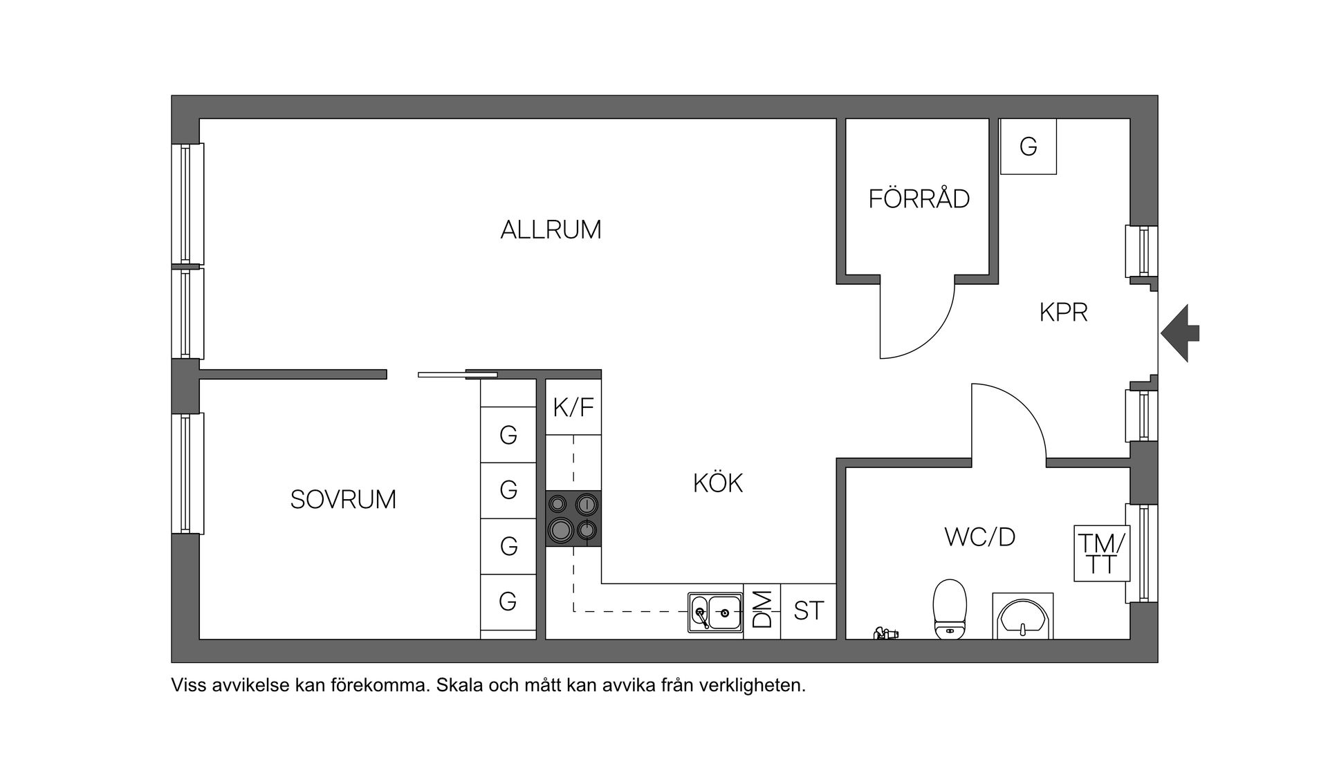 Bostadsrätt, Järnvägsgatan 7D, Öst på stan, Umeå