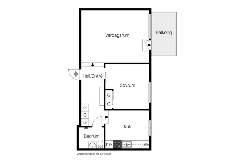 Bostadsrätt, Birgittagatan 8a, Nära centrum, Arboga