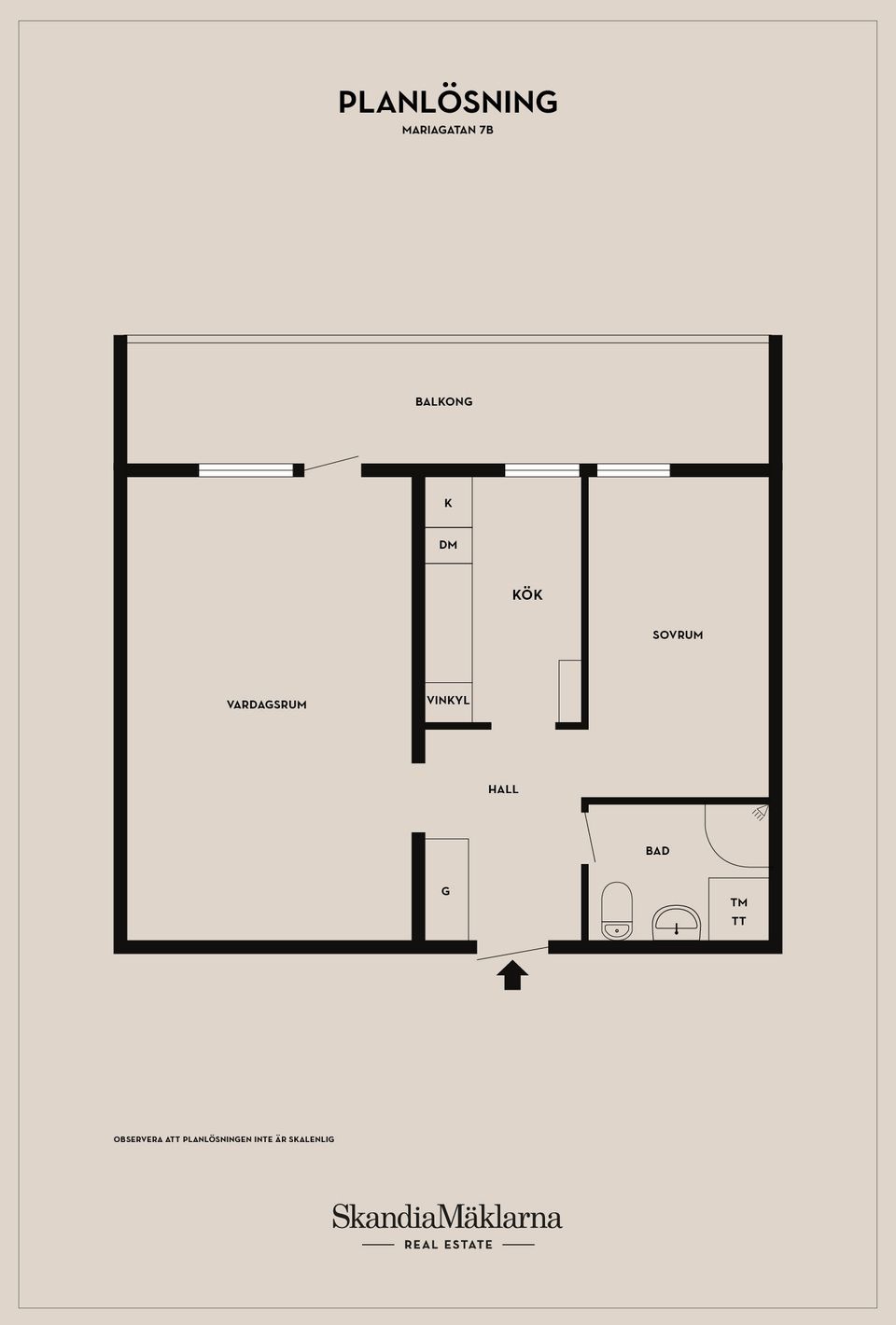 Bostadsrätt, Mariagatan 7B, Centrum, Ystad