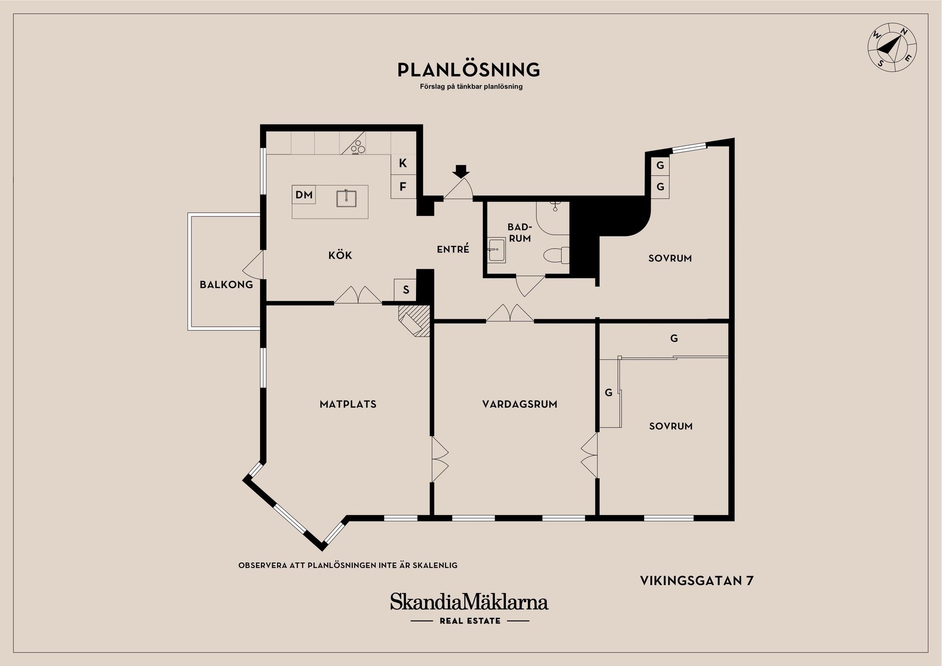 Bostadsrätt, Vikingsgatan 7, Tågaborg, Helsingborg
