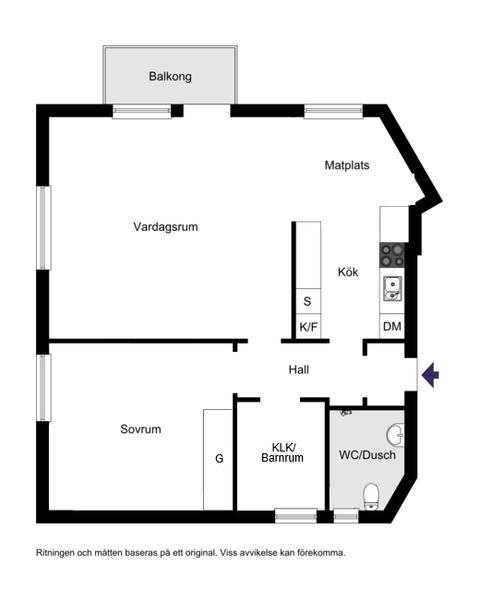 Bostadsrätt, Sjöbjörnsvägen 22, vån 2/3, Gröndal, Stockholm