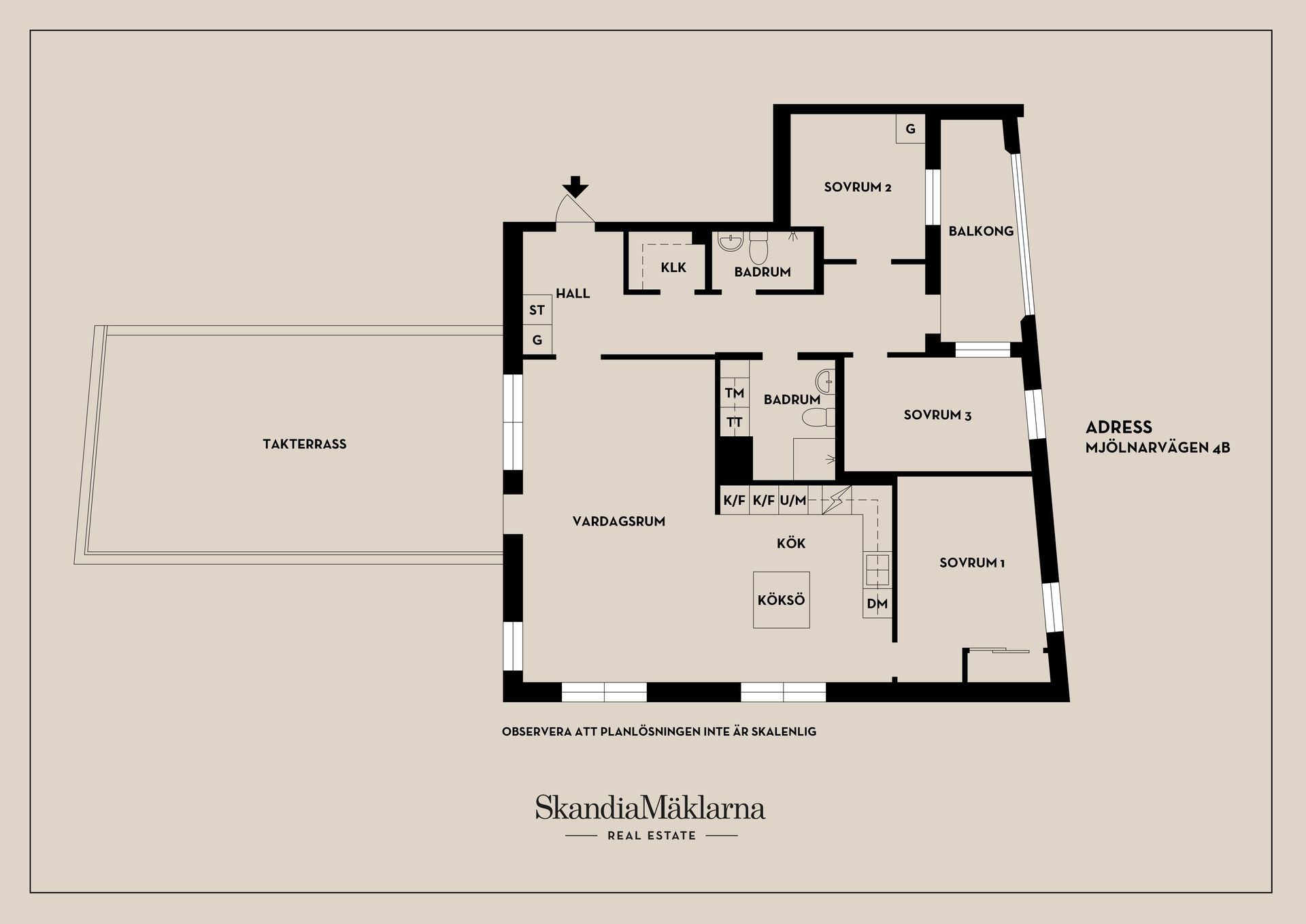 Bostadsrätt, Mjölnarvägen 4B, Kvarnholmen, Nacka