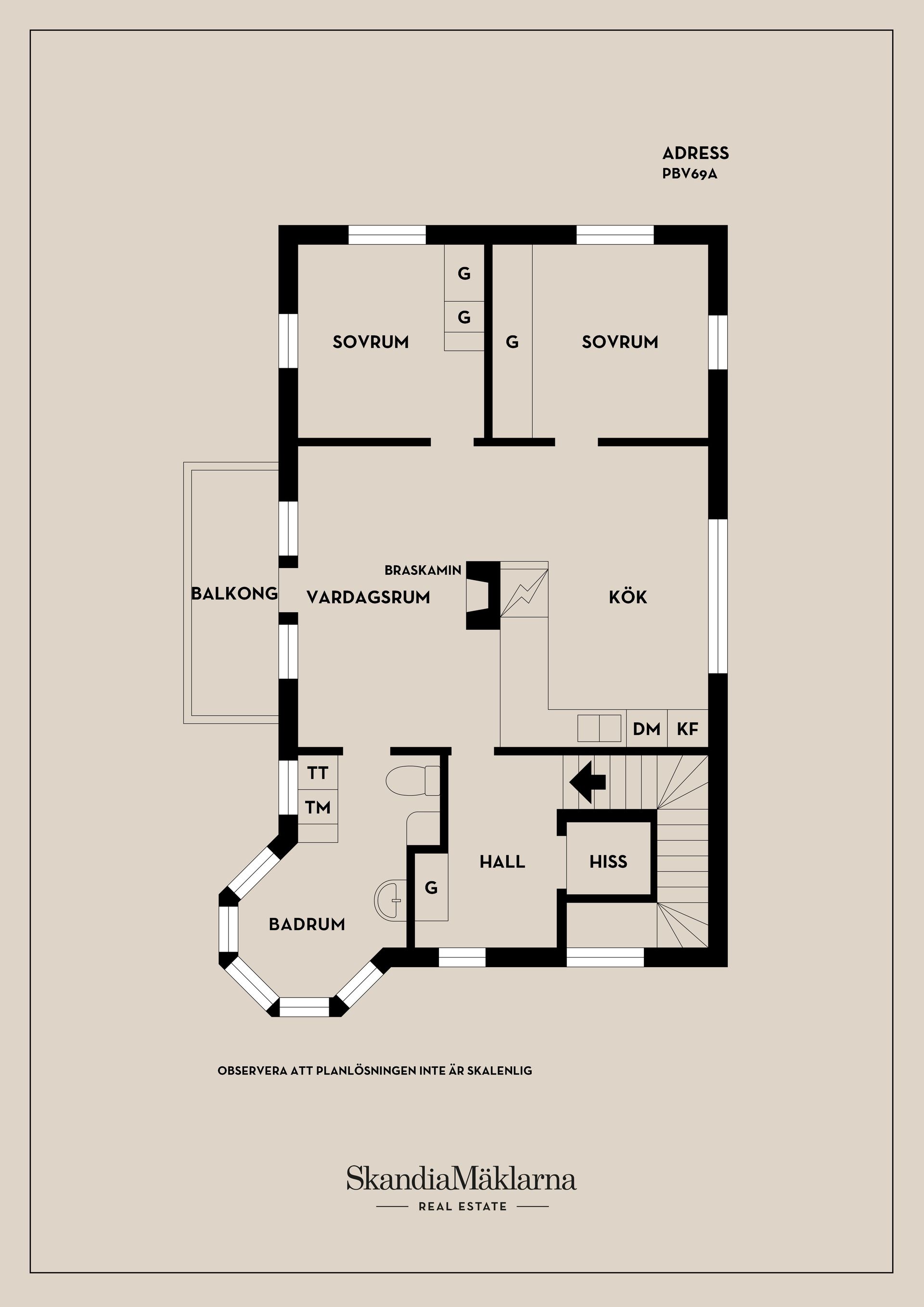 Bostadsrätt, Pettersbergsvägen 69A, vindsvåning!, Mälarhöjden, Stockholm